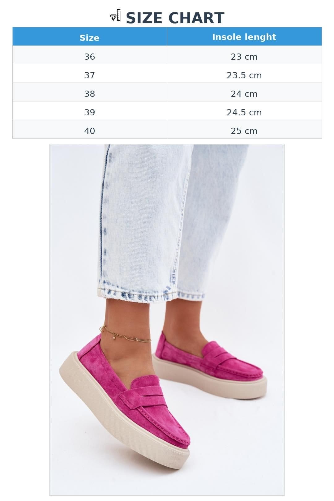 Love Lace Love Lace Women's Suede Platform Moccasins with Rounded Toe for Everyday Style in Pink - 4