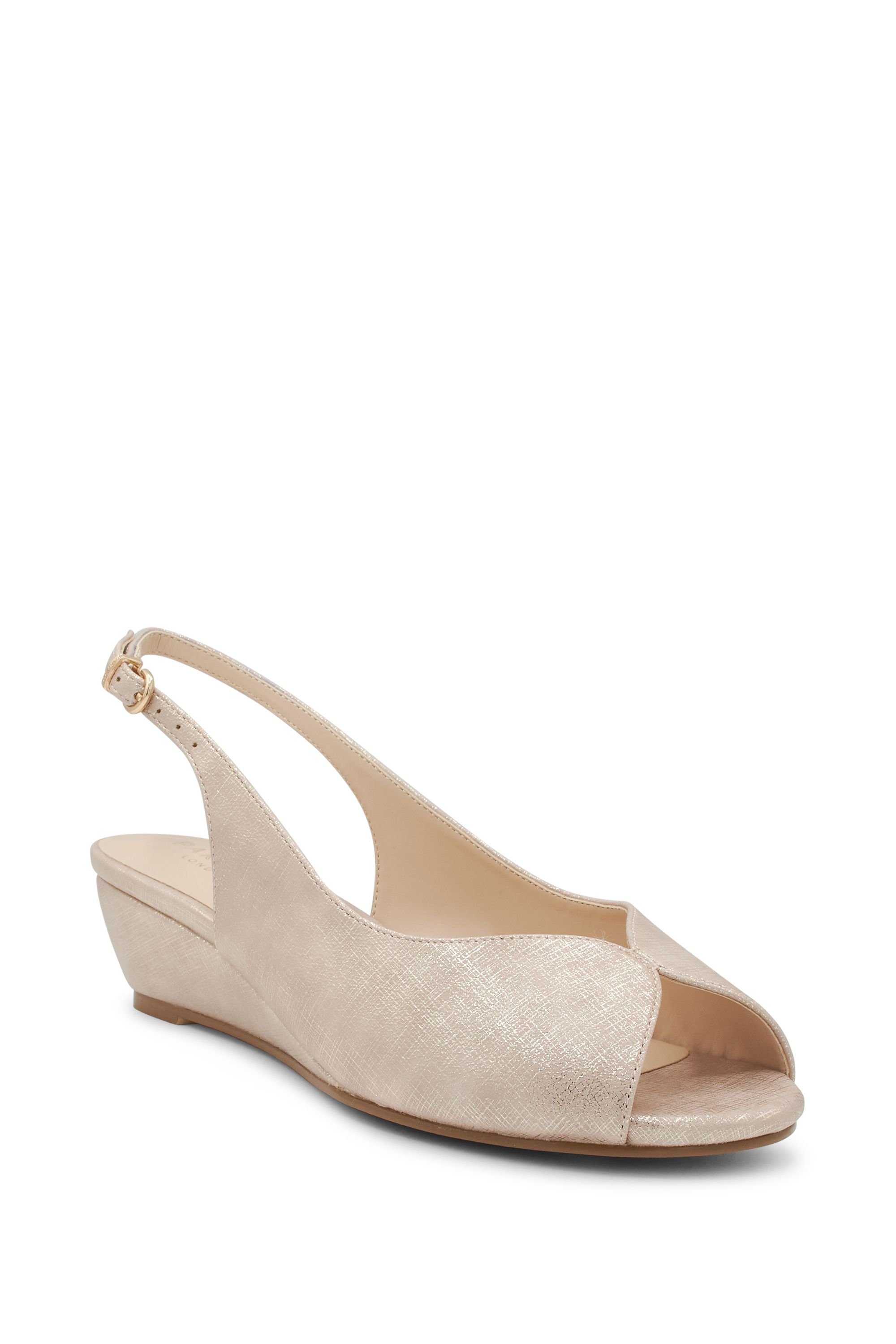 Paradox London Paradox London Women's Janine Wide Fit Low Heel Wedges in Nude - 2