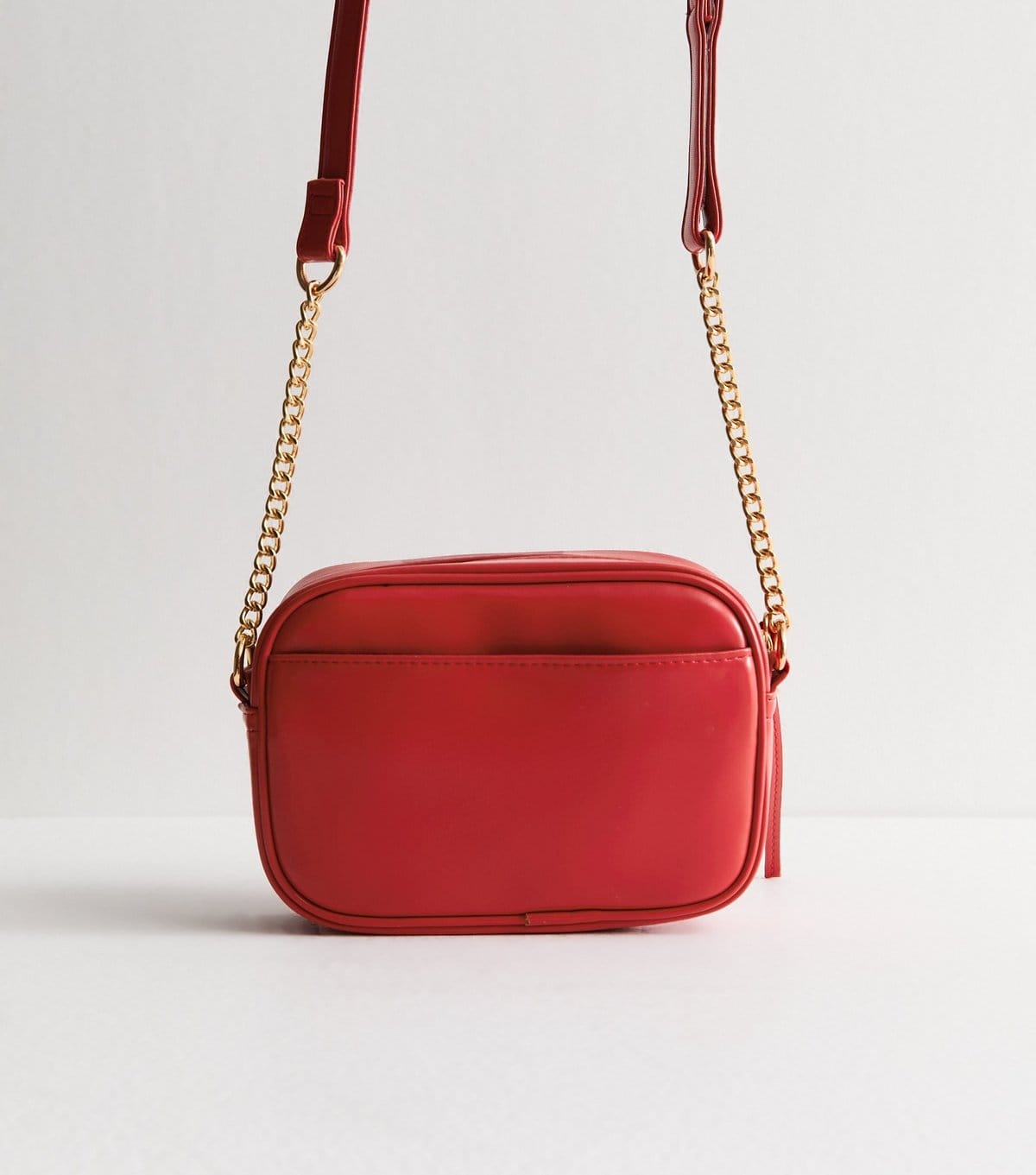 New Look Red Faux Leather Quilted Crossbody Bag New Look - 4
