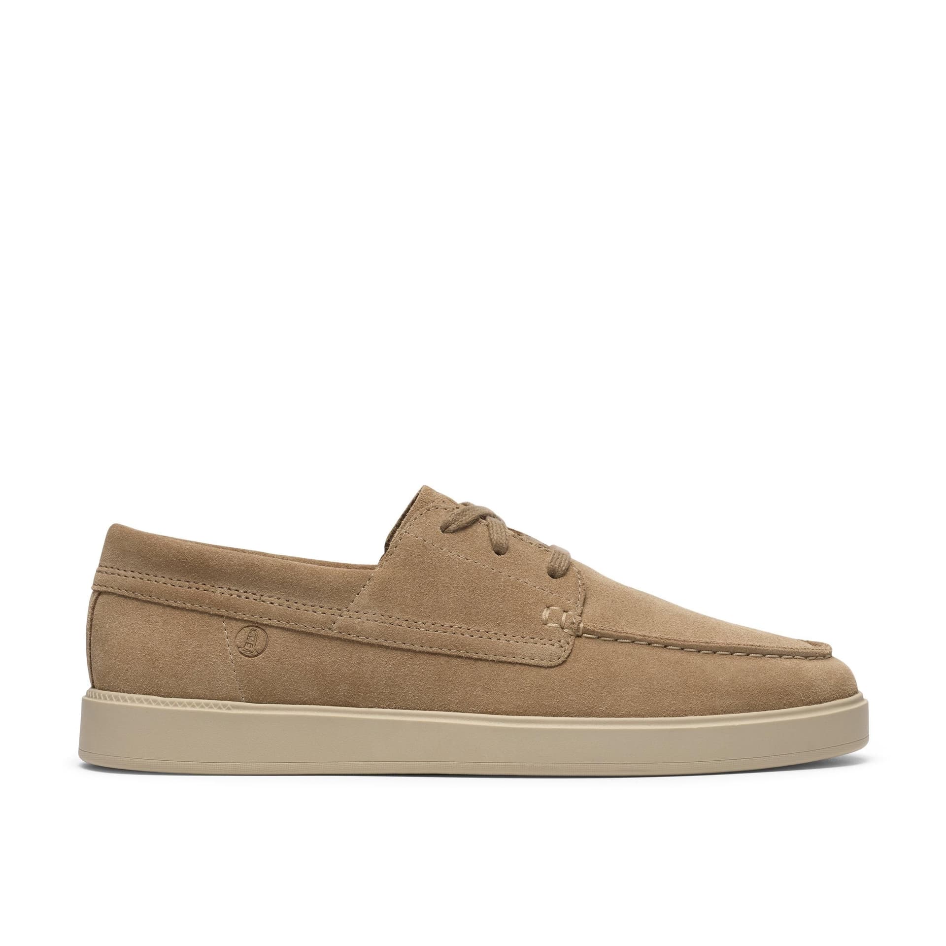 Clarks Clarks Men's Lockford Boat Dark Sand Suede Boat Shoes in Beige
