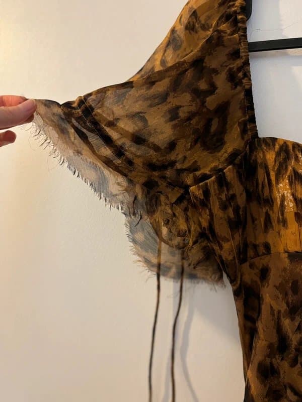 ASOS Design ASOS design leopard milkmaid midi dress