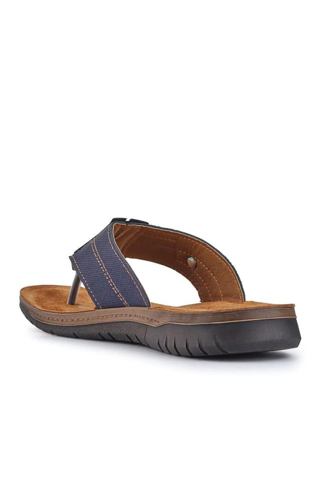Pavers Pavers Men's Leather Toe Post Sandals in Blue - 2