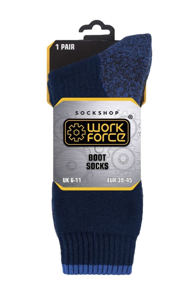 SOCKSHOP Workforce SOCKSHOP Workforce Men's 1 Pair Steel Safety Socks in Blue - 2