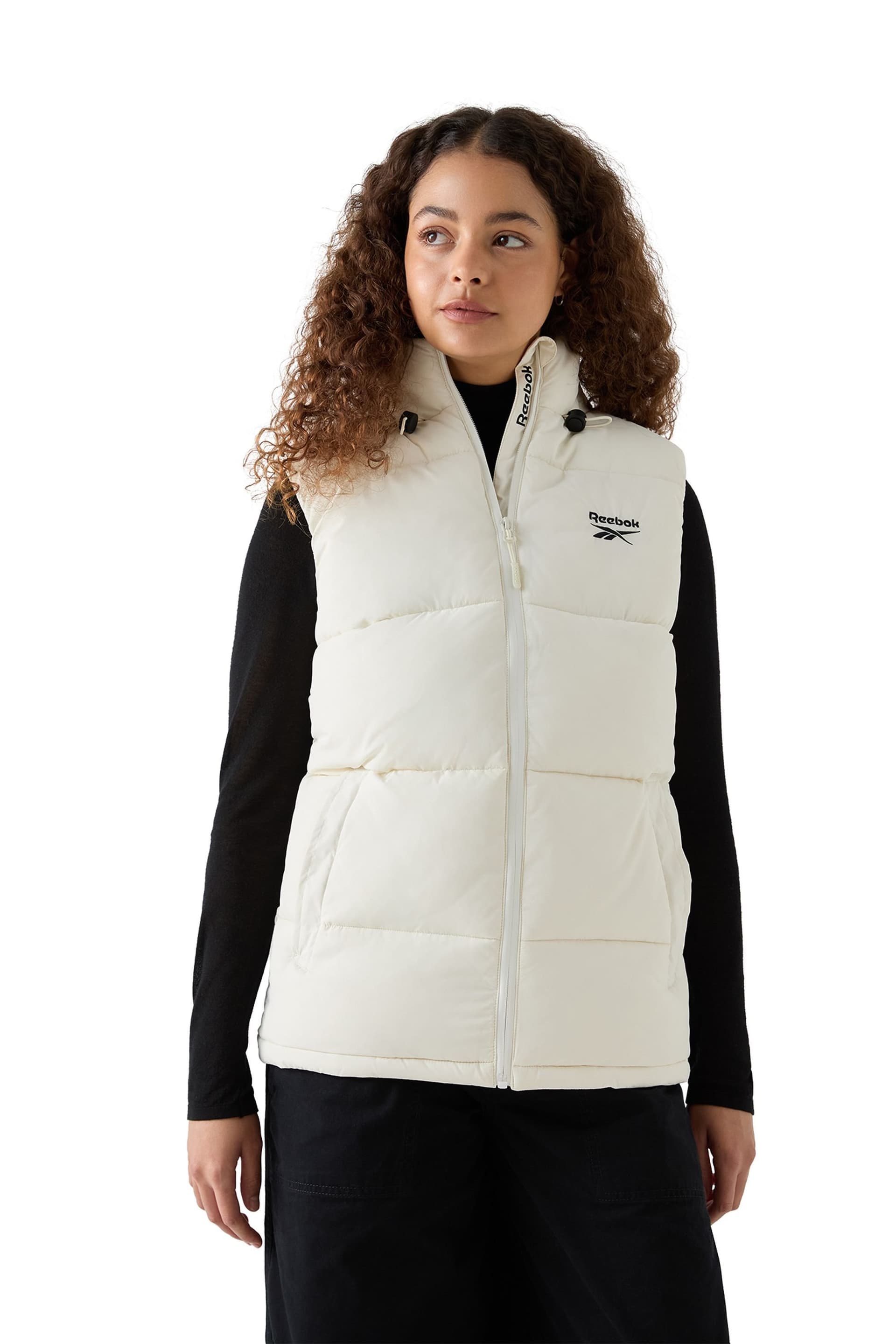 Reebok Reebok Women's Rayna Hooded Puffer Gilet in Ivory