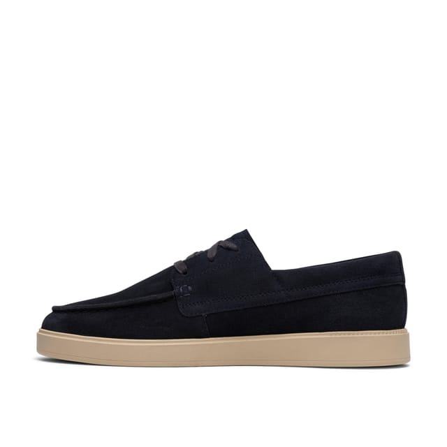 Clarks Clarks Men's Lockford Boat Navy Suede Boat Shoes in Blue - 2