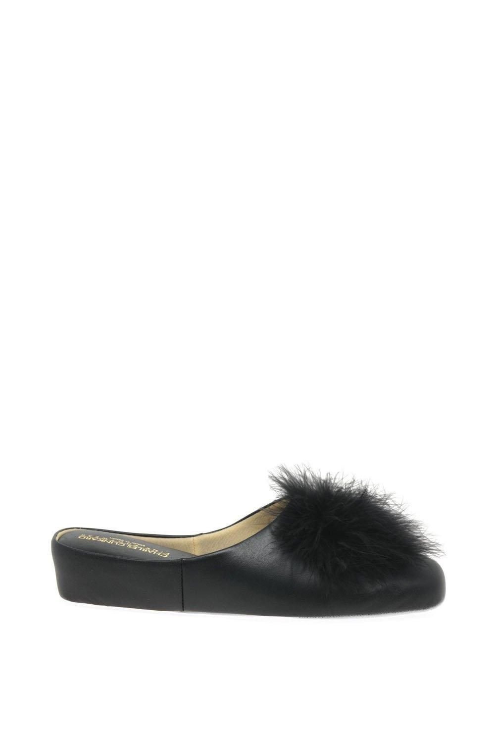 Charles Clinkard Charles Clinkard Women's 'Pom-Pom II' Leather Slipper in Black - 2