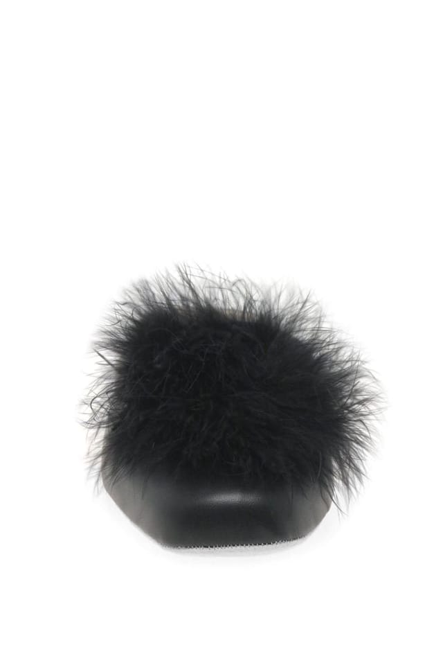 Charles Clinkard Charles Clinkard Women's 'Pom-Pom II' Leather Slipper in Black - 3
