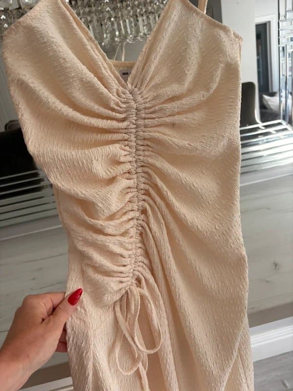 ASOS ASOS cream ruched maxi dress BN 10 holiday Summer