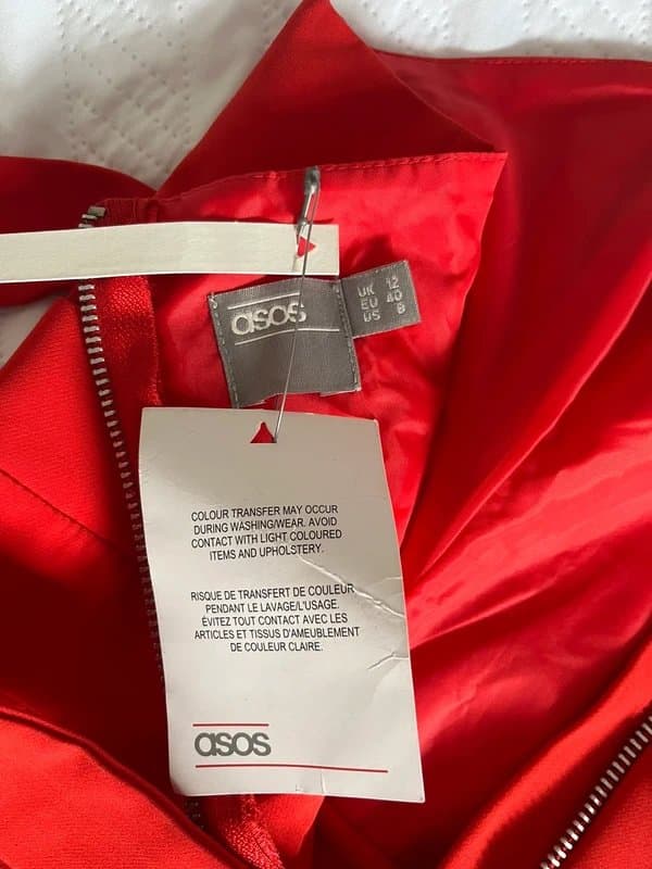 ASOS Red ASOS corseted strapless jumpsuit size 12