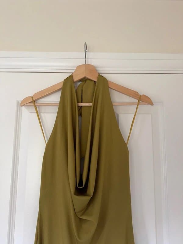 New Look Olive Green Halter neck Dress