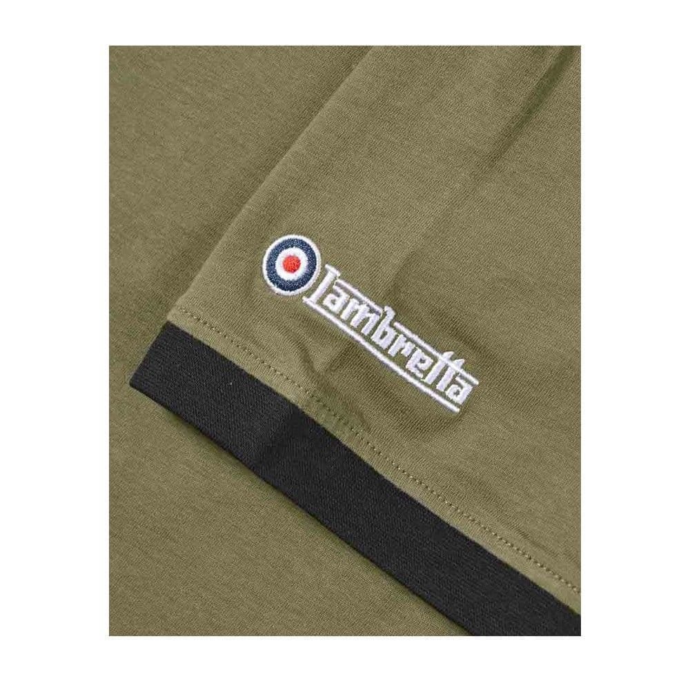 Lambretta Lambretta Men's Target Ringer T-Shirt in Khaki - 4