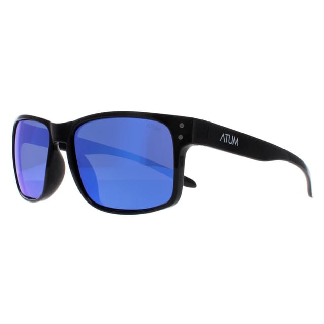 Atum Atum Men's Rectangle Shiny Black Blue Mirror Waterhouse - 2