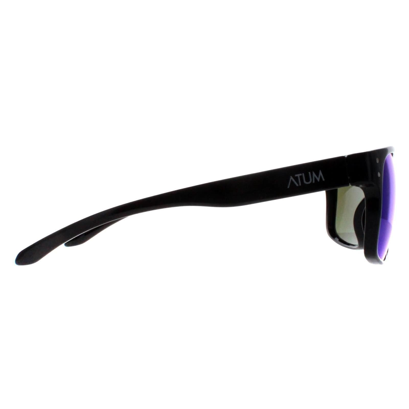 Atum Atum Men's Rectangle Shiny Black Blue Mirror Waterhouse - 4