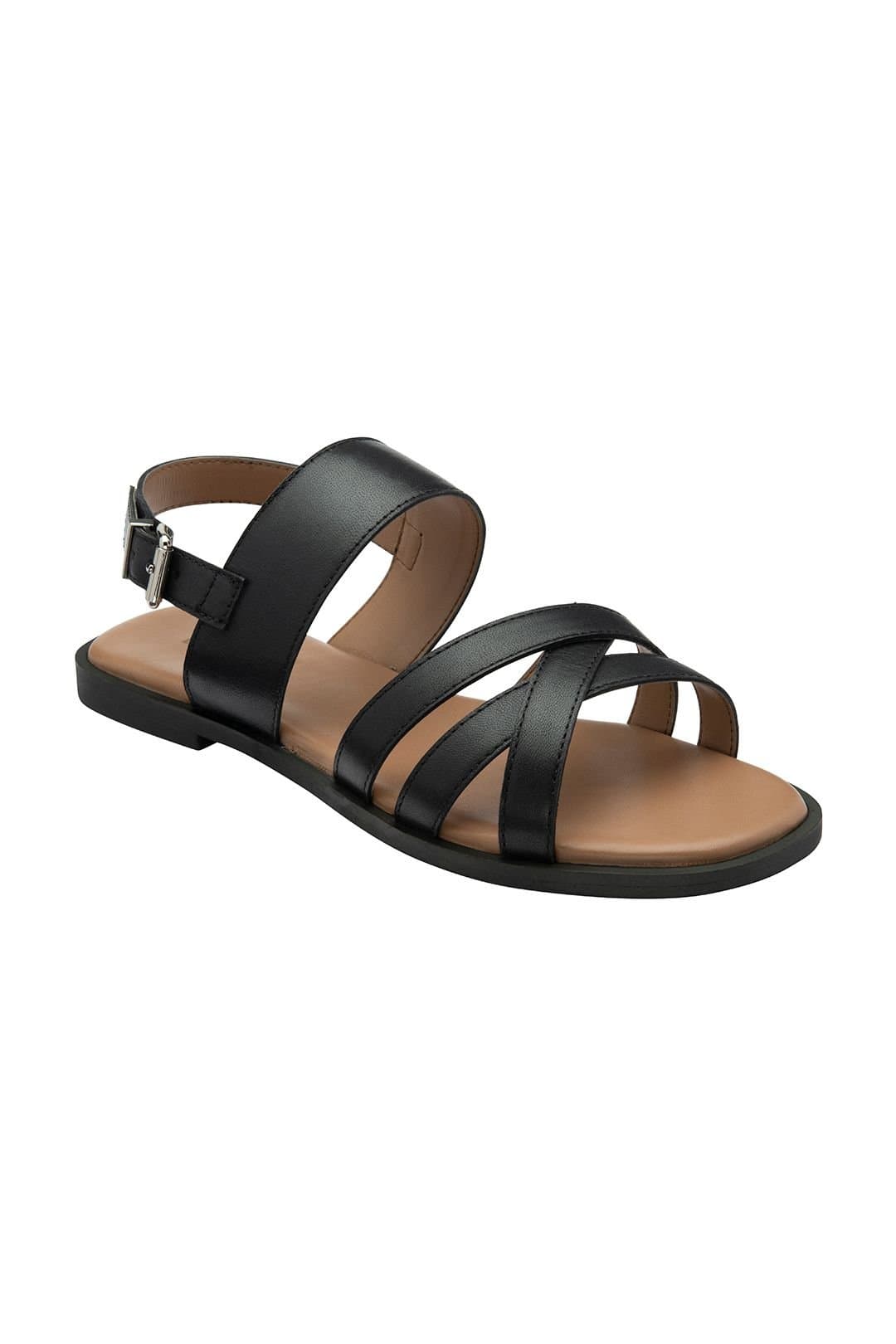 Lotus Lotus Women's Black Leather Slingback Sandals