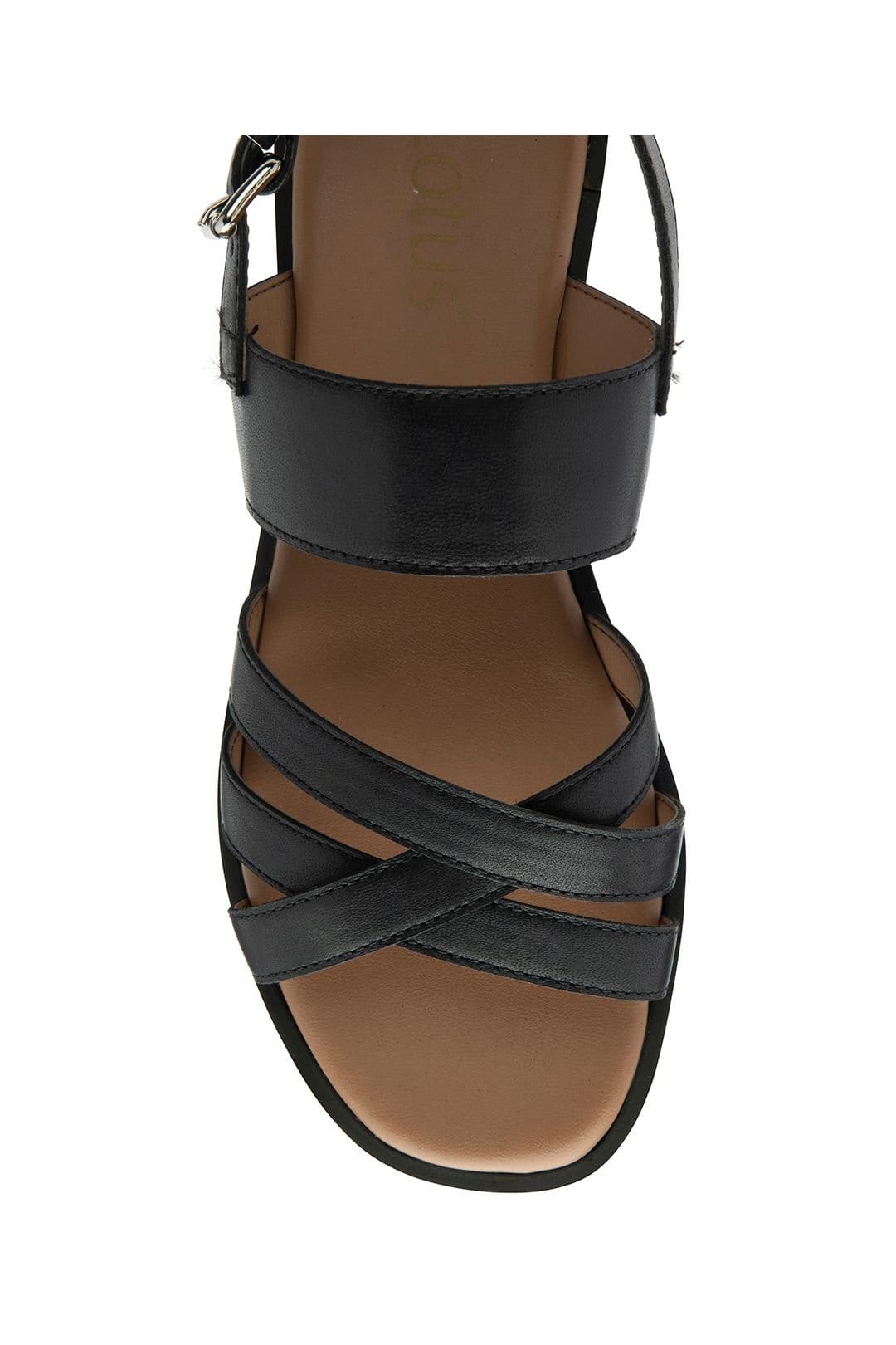 Lotus Lotus Women's 'Torro' Leather Slingback Sandals in Black - 4