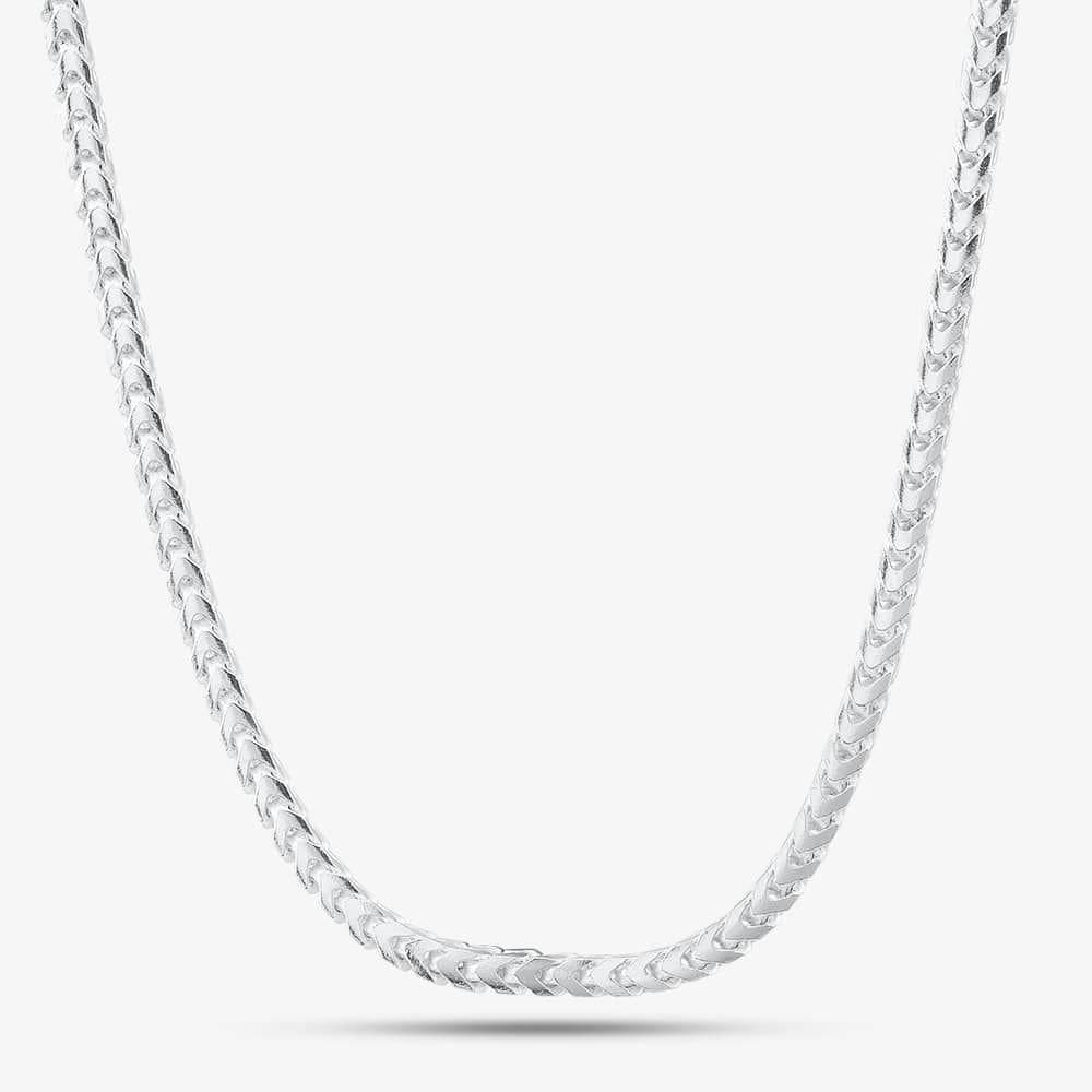 T.H.Baker T.H.Baker Women's Silver 20 Inch Foxtail Chain SOFV-310-AG-20