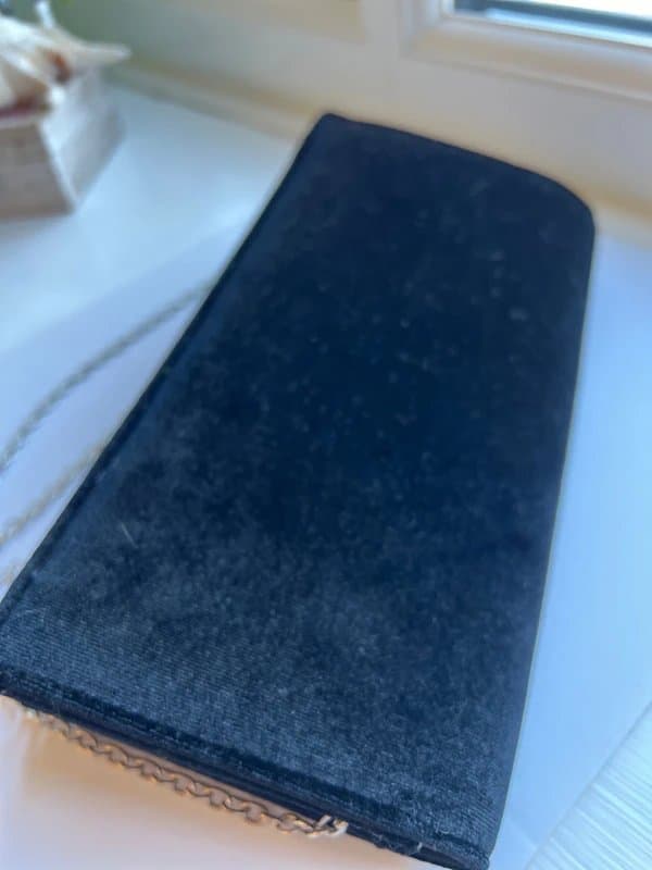 New Look Black velvet small bag