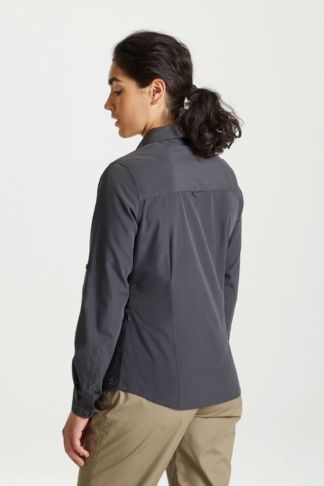 Craghoppers Craghoppers Women's 'Expert Kiwi' Long Sleeved Shirt in Grey - 2
