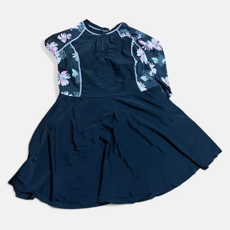 Hanna nikole swim dress swimsuit hanna nikole uk 22 new tummy control floral zip front