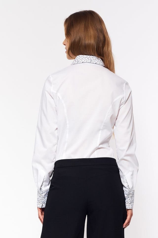 Love Lace Love Lace Women's Classic White Long Sleeve Shirt With Pleat - 3