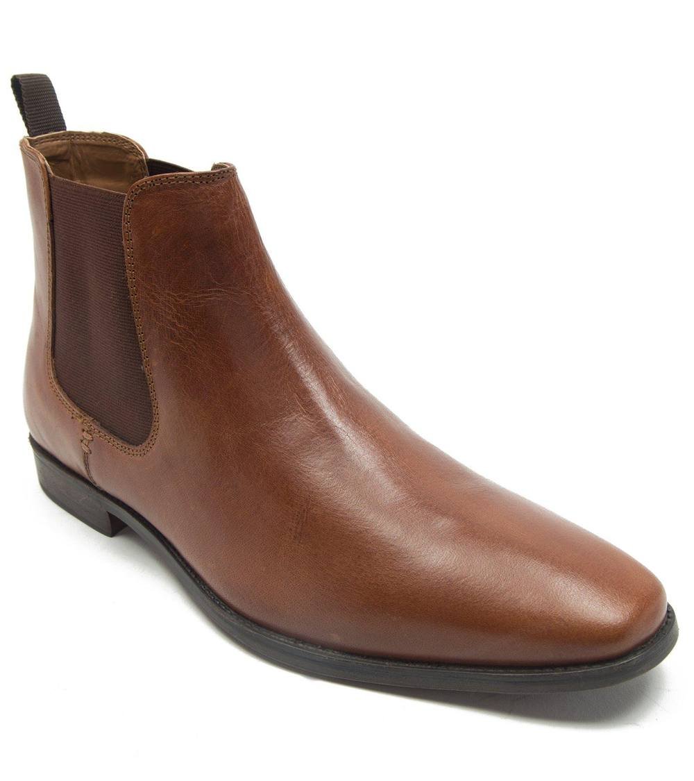 Thomas Crick Thomas Crick Men's Addison' Formal Leather Chelsea Boots in Tan - 4
