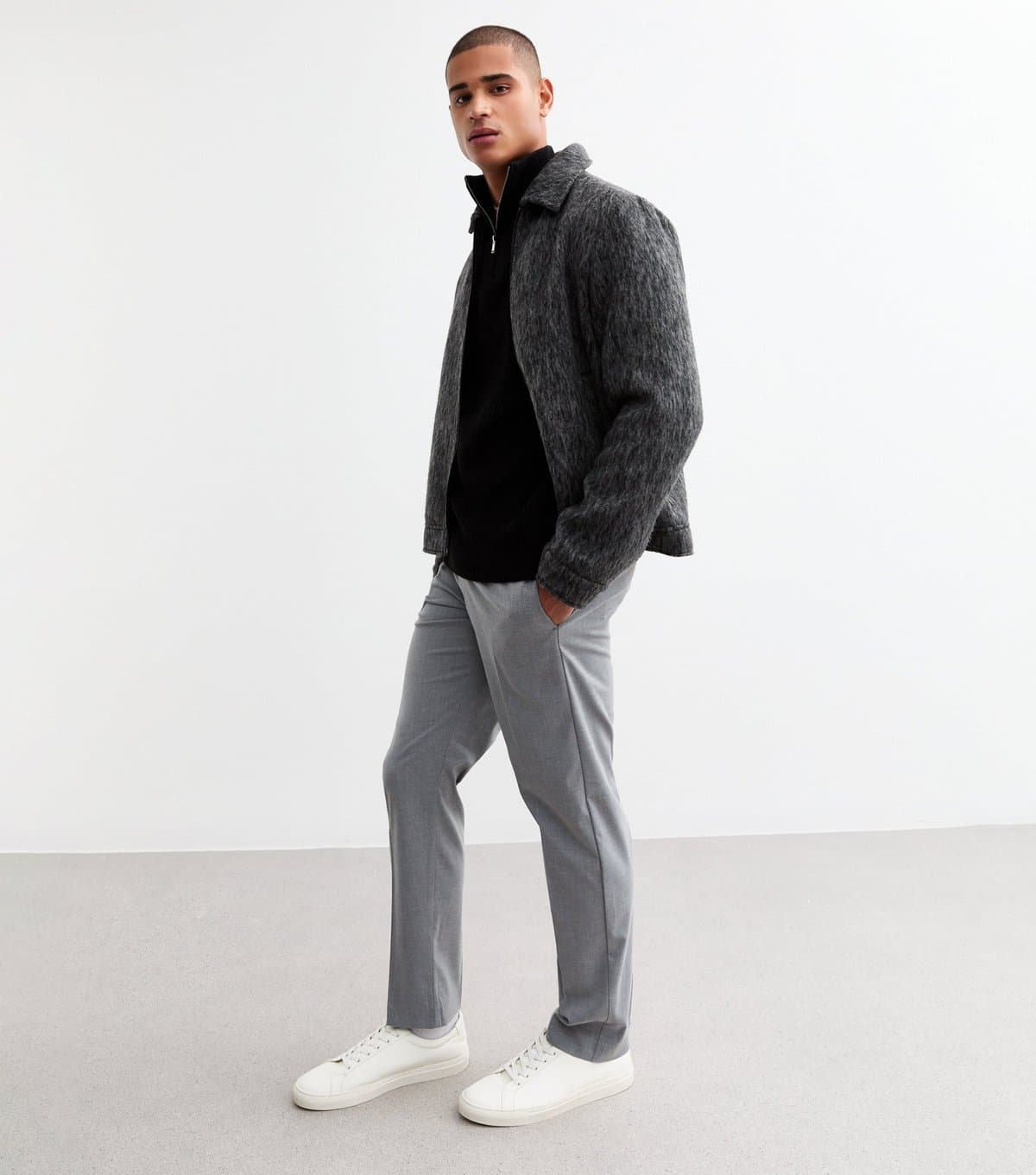 jack & jones Men's Regular Grey Tailored Joggers Jack & Jones New Look