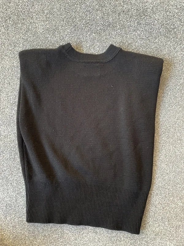 ASOS Design Black Sleeveless Knitted Top with Metal Holes