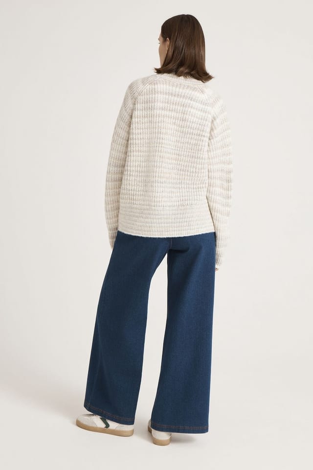 Finery London Finery London Women's Helen Funnel Neck Knitted Sweater in Warm White - 3