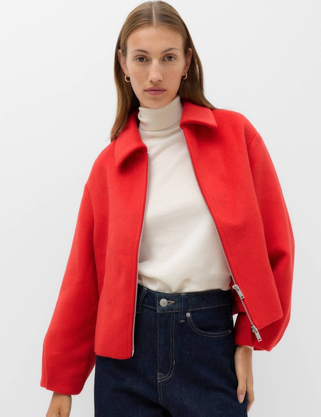 Marks & Spencer M&S Short Bomber Jacket Red