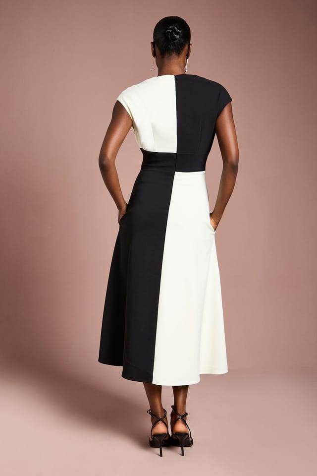 Coast Coast Women's Belted Crepe Mono Midi Dress - 3