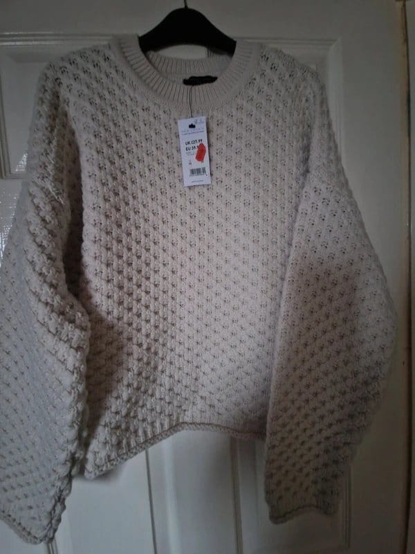 New Look Cream Crochet Jumper