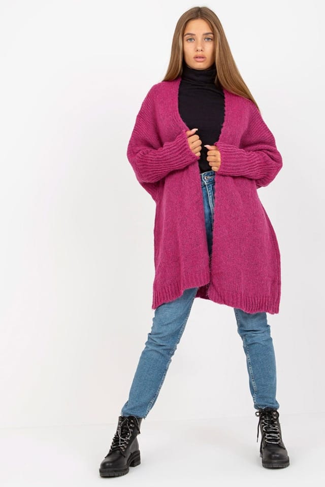 Love Lace Love Lace Women's Unbuttoned Cardigan with Back Lettering in Pink - 2