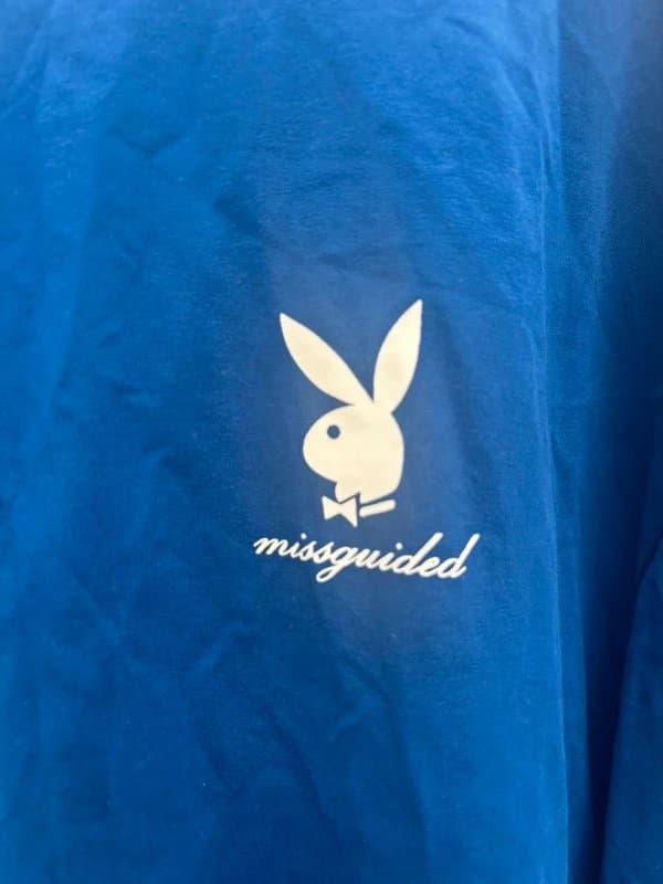 Missguided Missguided x playboy oversized blue tshirt size small
