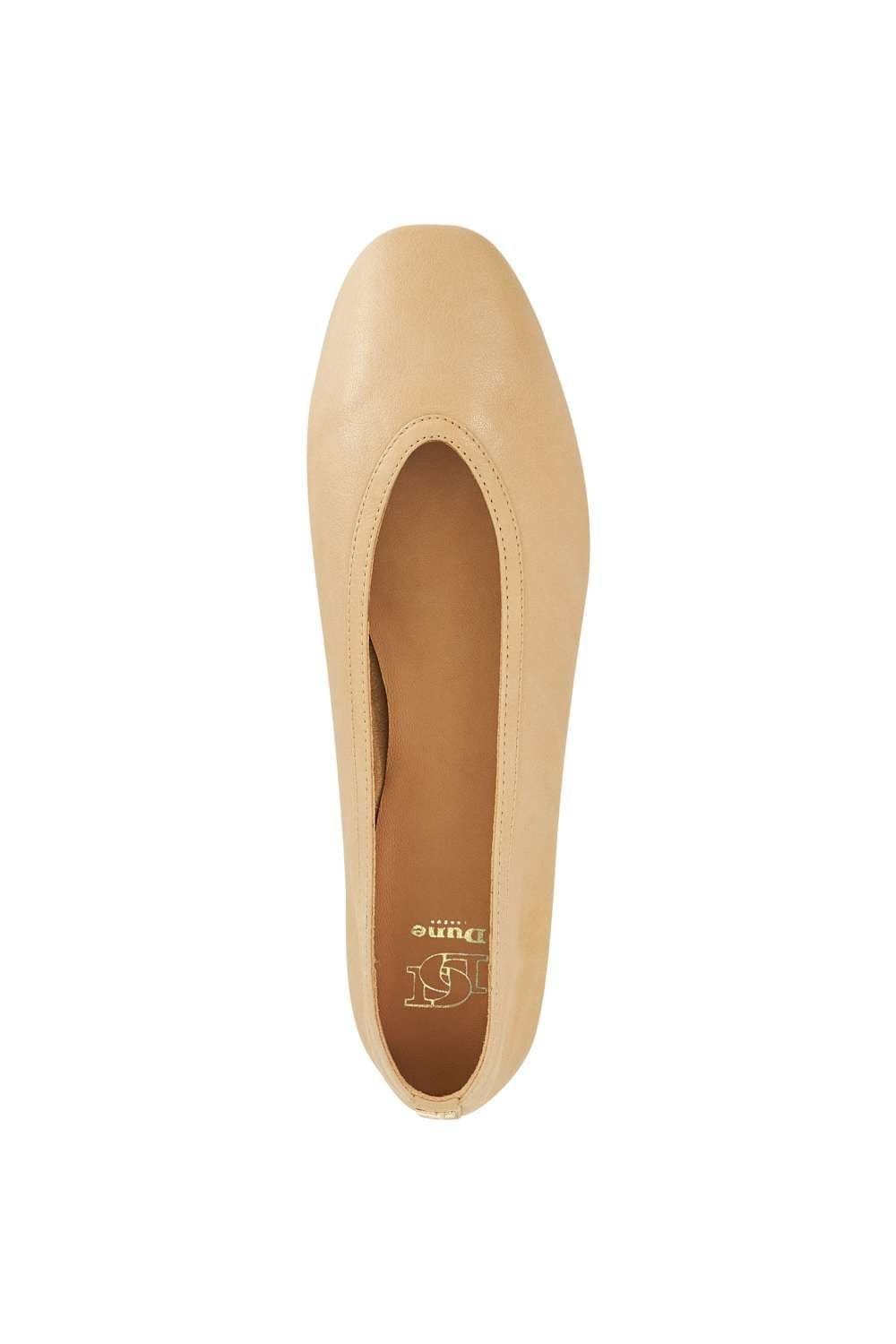 Dune London Dune London Women's 'Hetta' Leather Ballet Pumps in Natural - 4