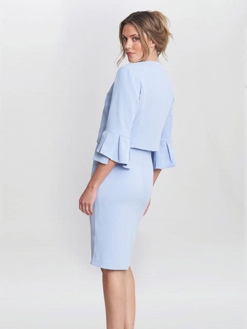 Gina Bacconi Gina Bacconi Women's Gigi Moss Crepe Bolero in Blue - 2