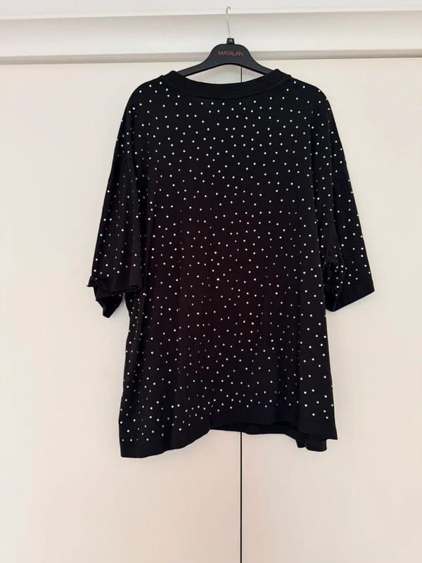 ASOS Diamanté Embellished T-Shirt - Black