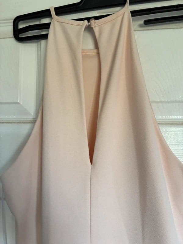 New Look Apricot Satin Halter Neck Dress