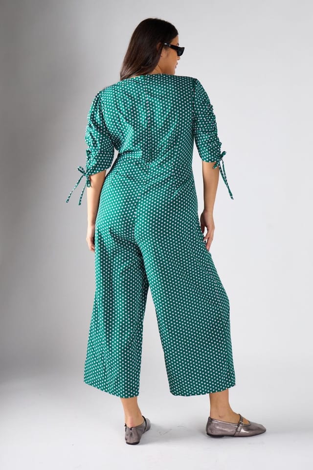 Shnoo Shnoo Women's V-neck Wide-Leg Jumpsuit - 2