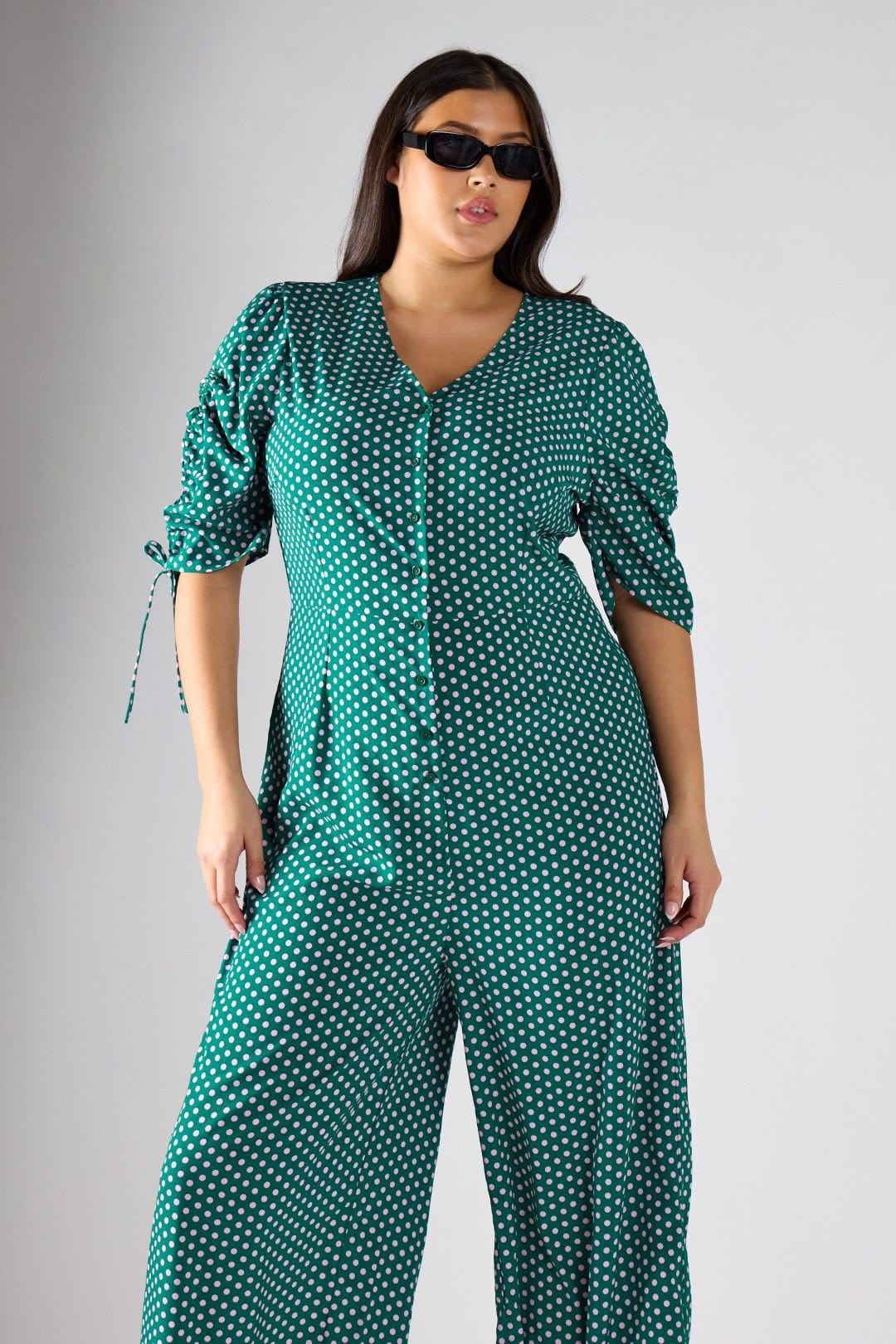 Shnoo Shnoo Women's V-neck Wide-Leg Jumpsuit - 4