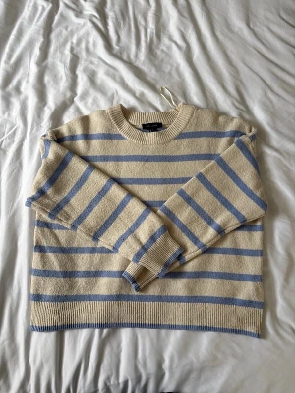 New Look cream and blue striped jumper