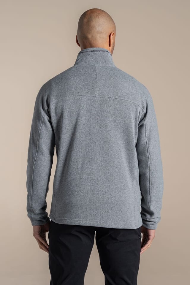 Craghoppers Craghoppers Men's Torney Half-Zip Knit-Look Insulating Active Fleece in Light Grey - 2