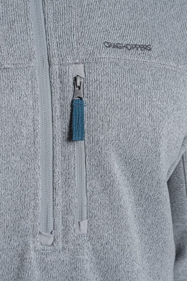 Craghoppers Craghoppers Men's Torney Half-Zip Knit-Look Insulating Active Fleece in Light Grey - 3