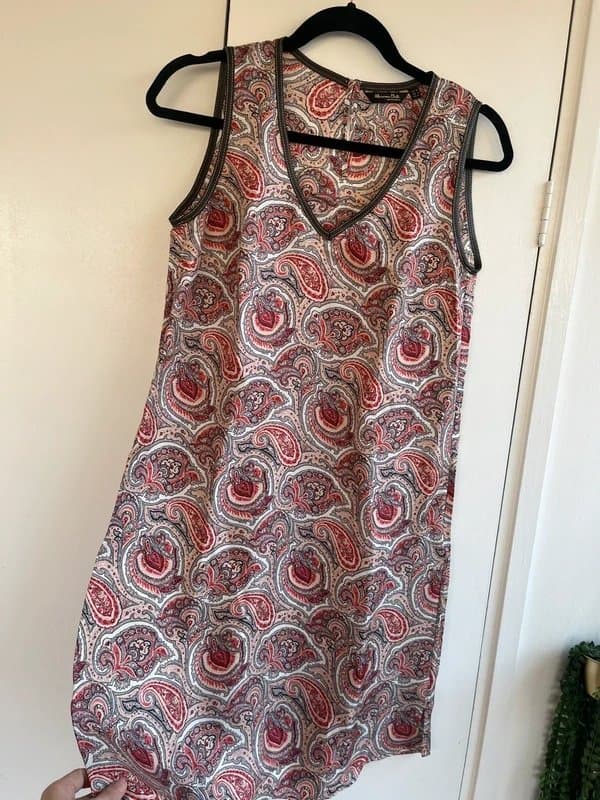 Massimo Dutti Massimo Dutti 100% Silk Paisley Sleeveless Dress