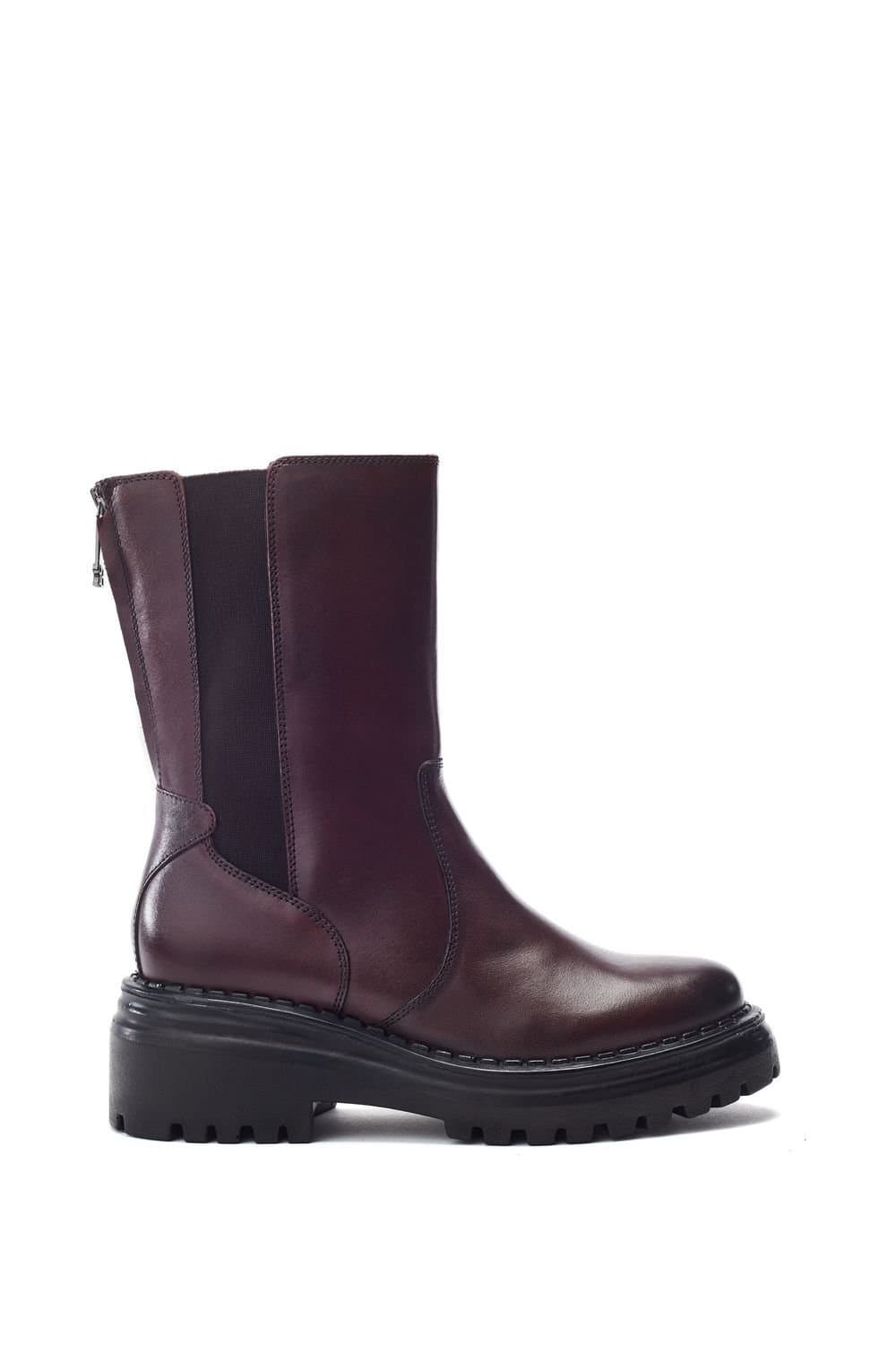 Moda In Pelle Moda In Pelle Burgundy Leather Ankle Boots