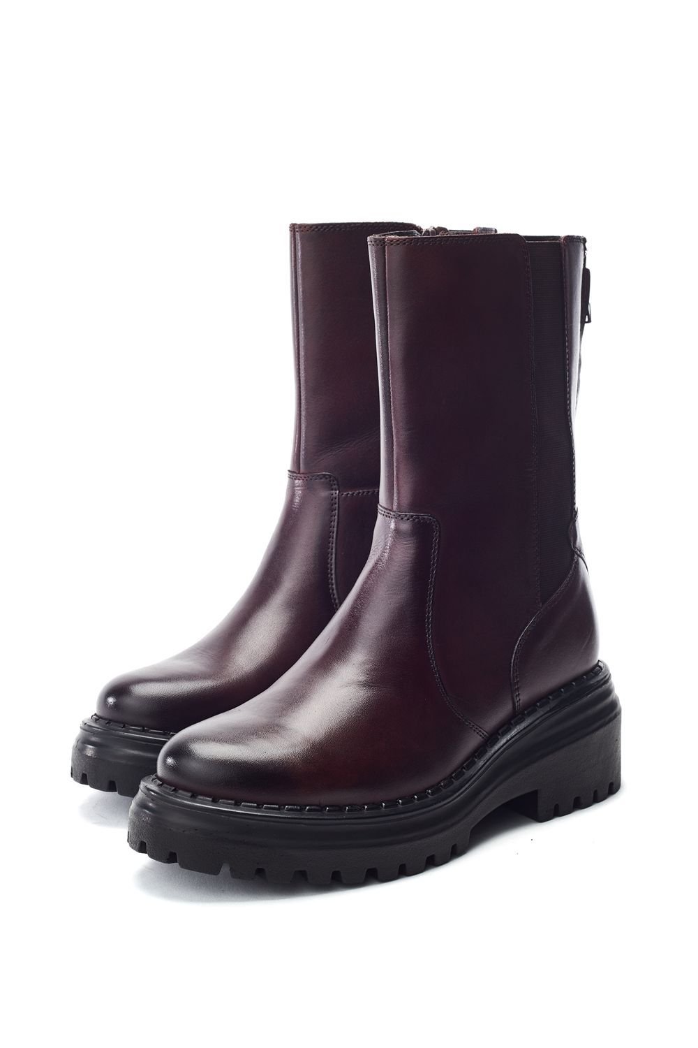 Moda In Pelle Moda In Pelle Women's 'Luccio' Leather Ankle Boots in Burgundy - 2