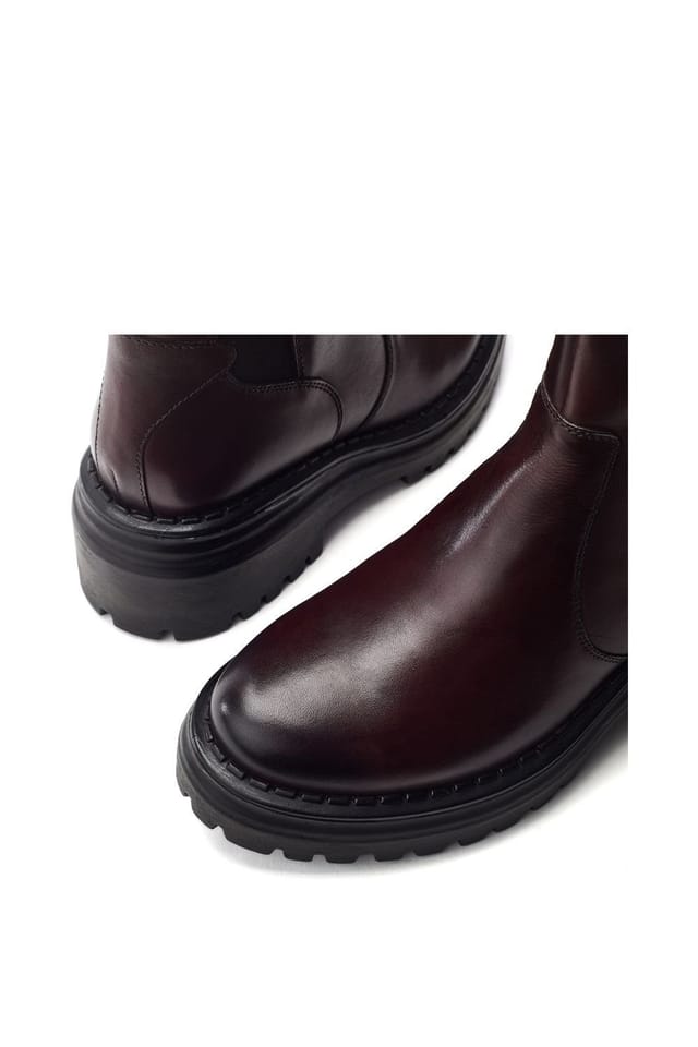 Moda In Pelle Moda In Pelle Women's 'Luccio' Leather Ankle Boots in Burgundy - 3