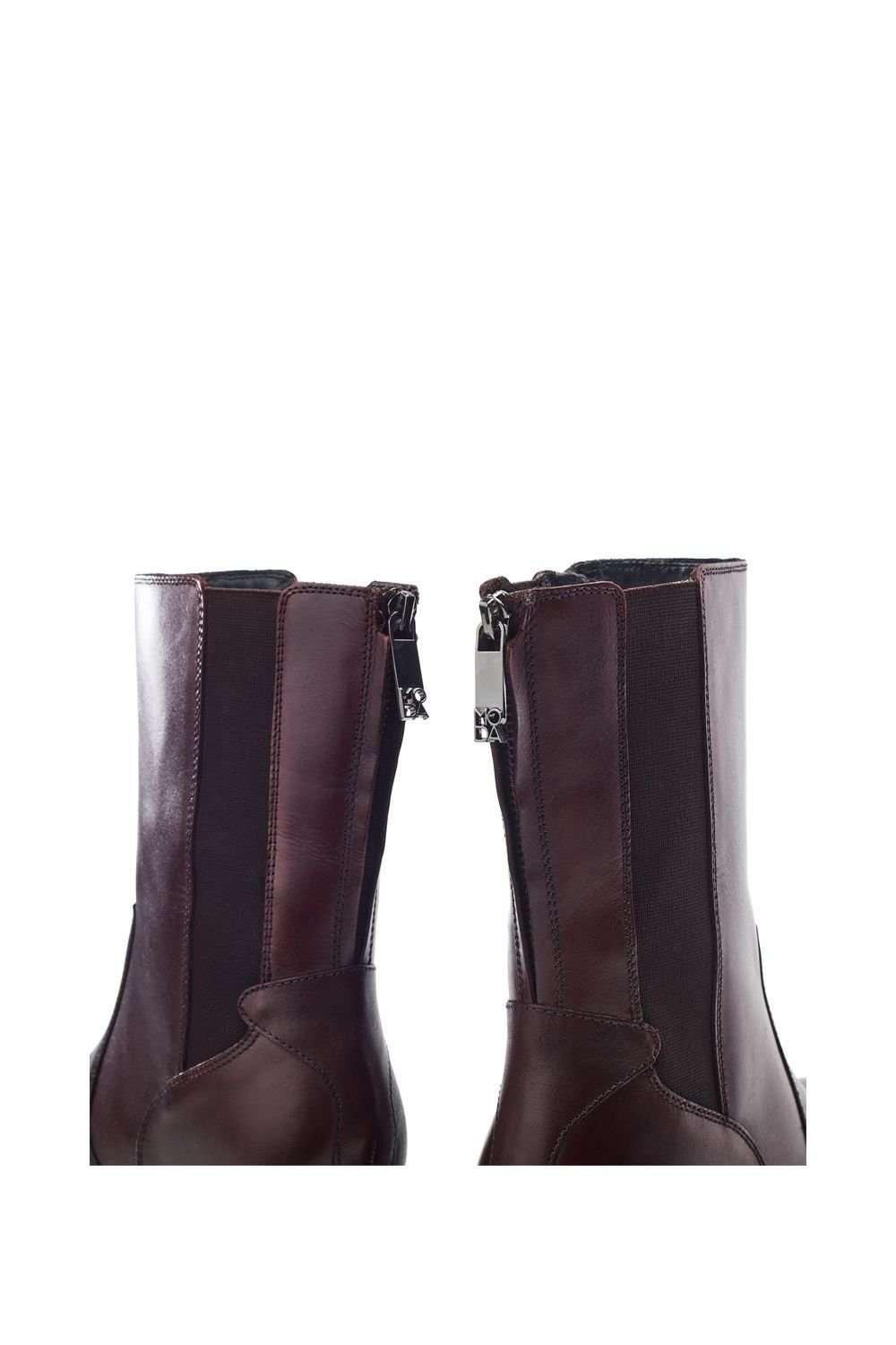 Moda In Pelle Moda In Pelle Women's 'Luccio' Leather Ankle Boots in Burgundy - 4