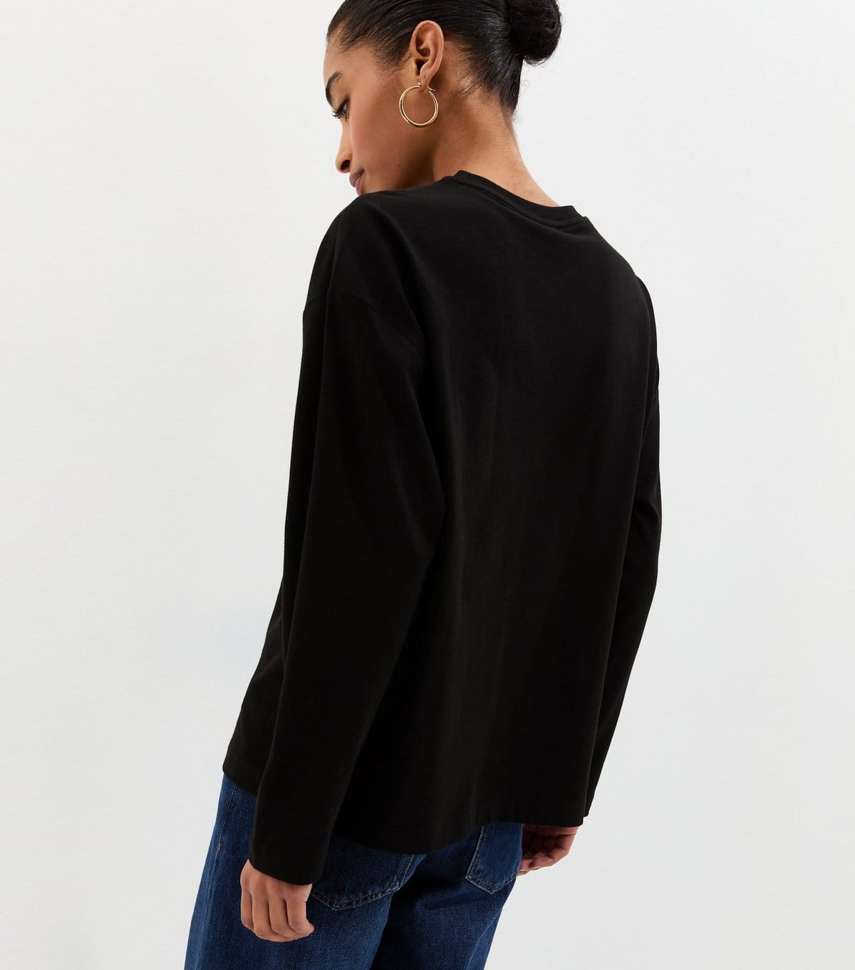 New Look Women's Black Heavyweight Cotton Long Sleeve T-Shirt New Look - 4