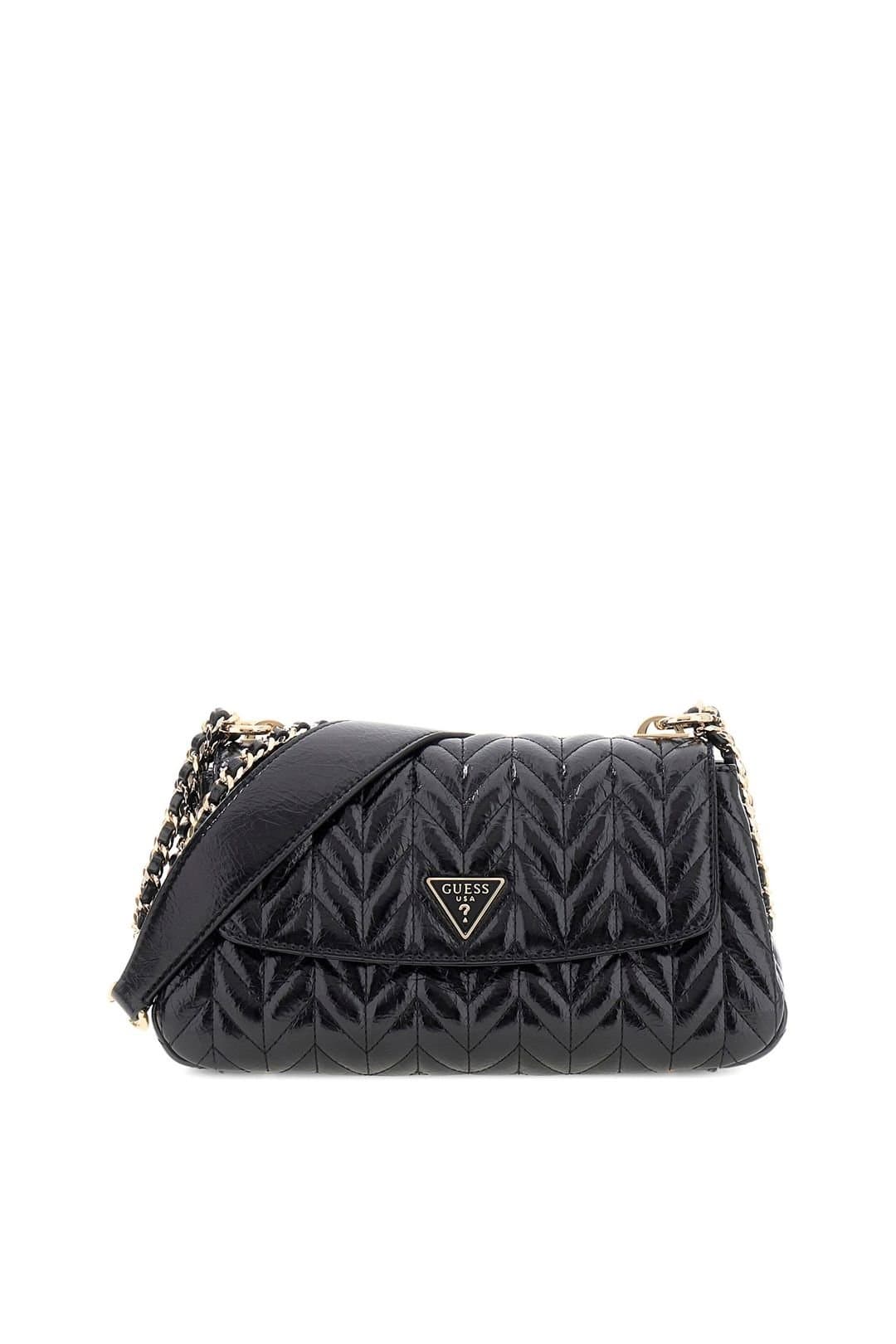 Guess Guess Women's Cheryl Quilt Convertible Xbody Flap Black