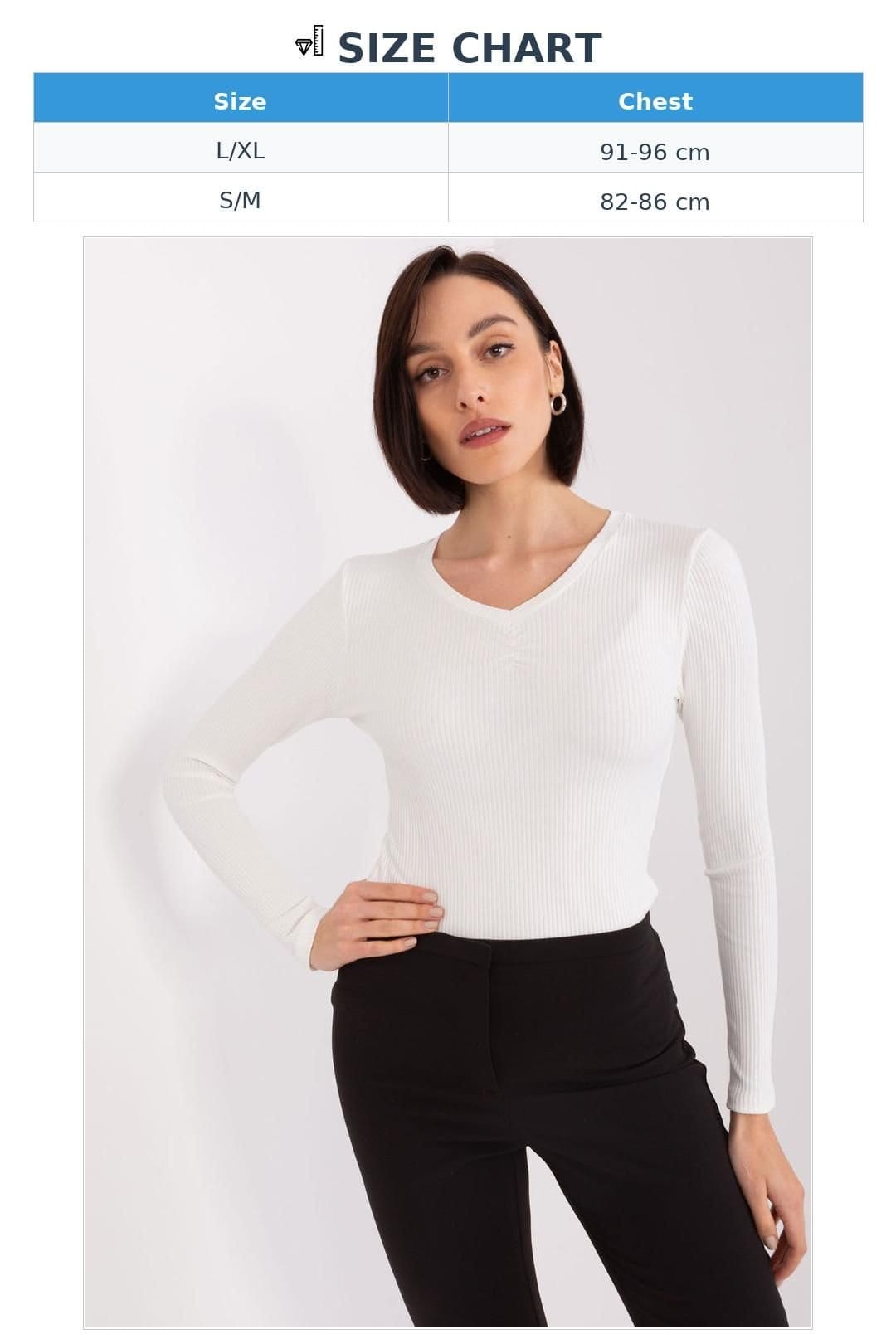 Love Lace Love Lace Women's Heart Neckline Cotton Long Sleeve Blouse in White - 4